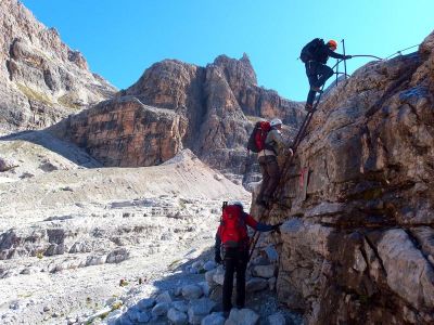 005-Einstieg in den Sosat-Klettersteig